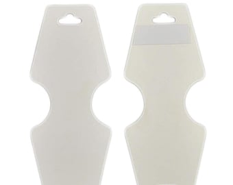 50 Pack White Blank Headband Hanger Cards