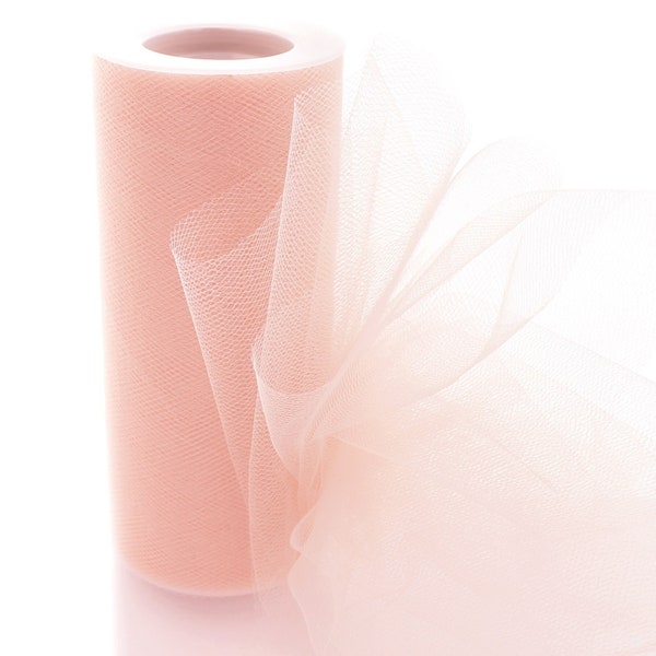 6" Premium Tulle Blush Pink - Choose Length
