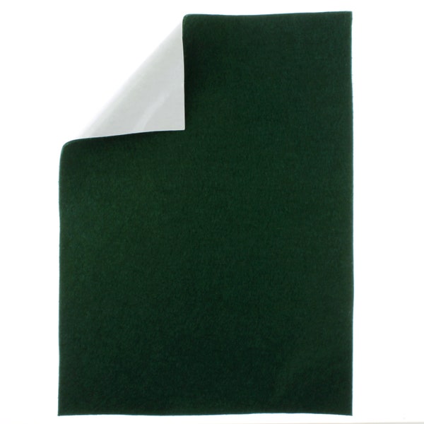 Hunter Green 40% Merino Wool Blend Adhesive Felt Crafting Sheets sz A4