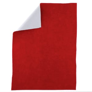 Red 40% Merino Wool Blend Adhesive Felt Crafting Sheets sz A4