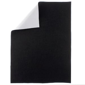Black 40% Merino Wool Blend Adhesive Felt Crafting Sheets sz A4
