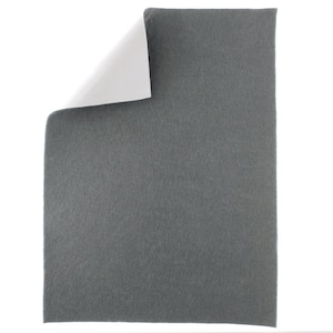 Pewter Silver 40% Merino Wool Blend Adhesive Felt Crafting Sheets sz A4