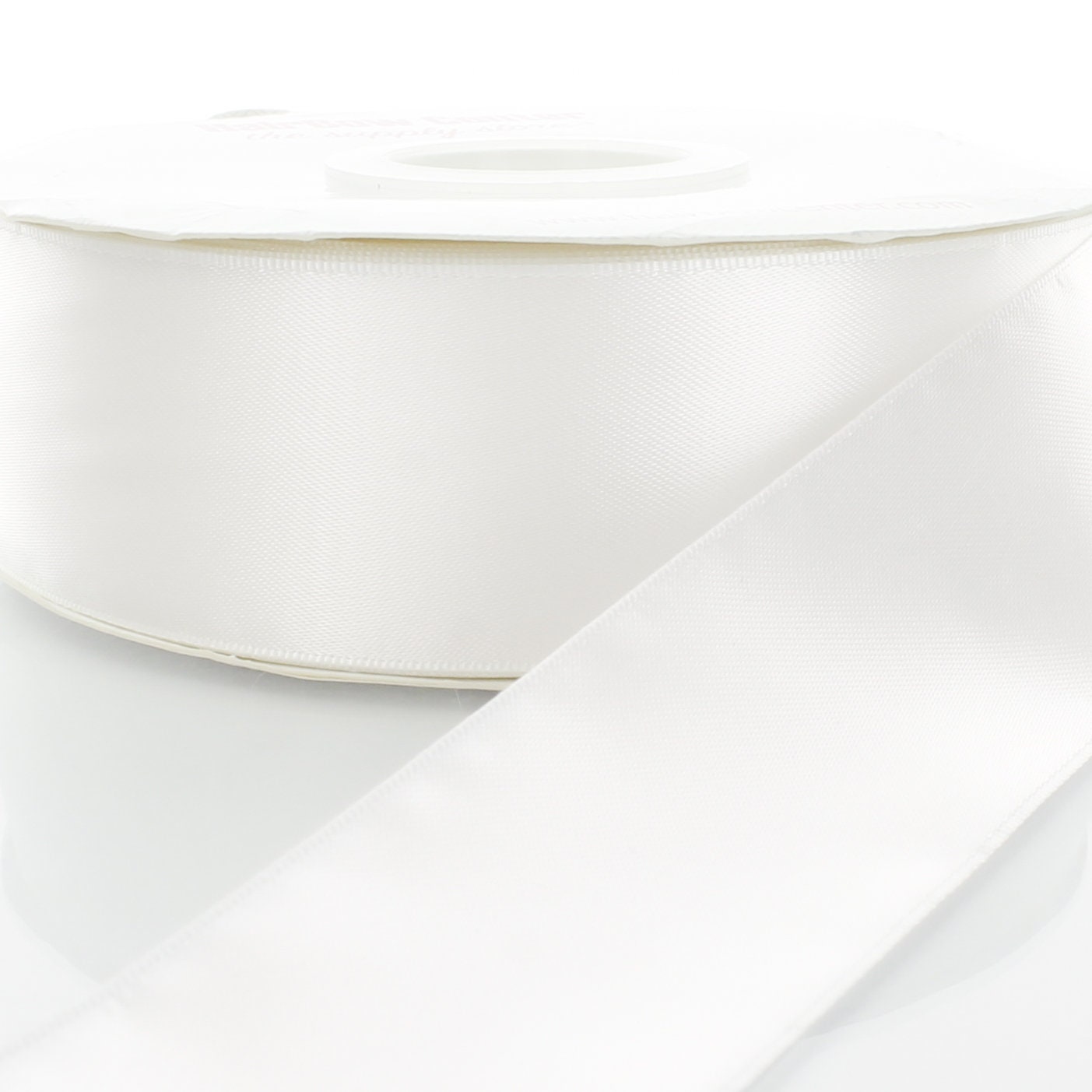  1-1/2 Wide x 50 Yards White Single Faced Polyester Satin  Ribbon, White Satin Ribbon Perfect for Wedding Decor, Wreath, Crafts, Gift  Wrapping & Other Projects (White)