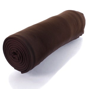 Solid Brown DBP 4-Way Stretch Fabric Double Brushed Polyester by the 1/2 Yard, 1 Yard or 2yd