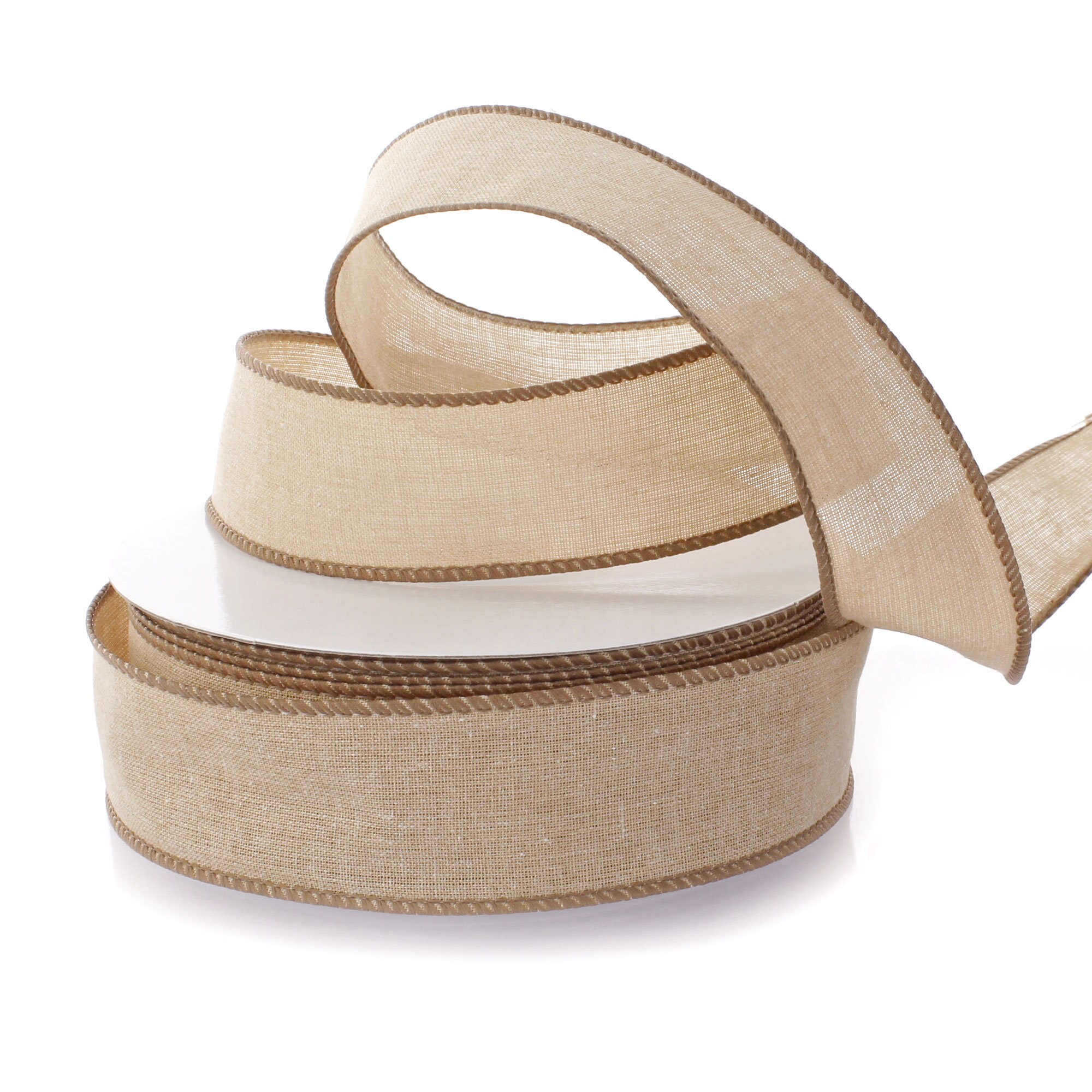 Linen Ribblon Natural Wired Linen Ribbon Choose Width and Length Fall Rustic - Etsy