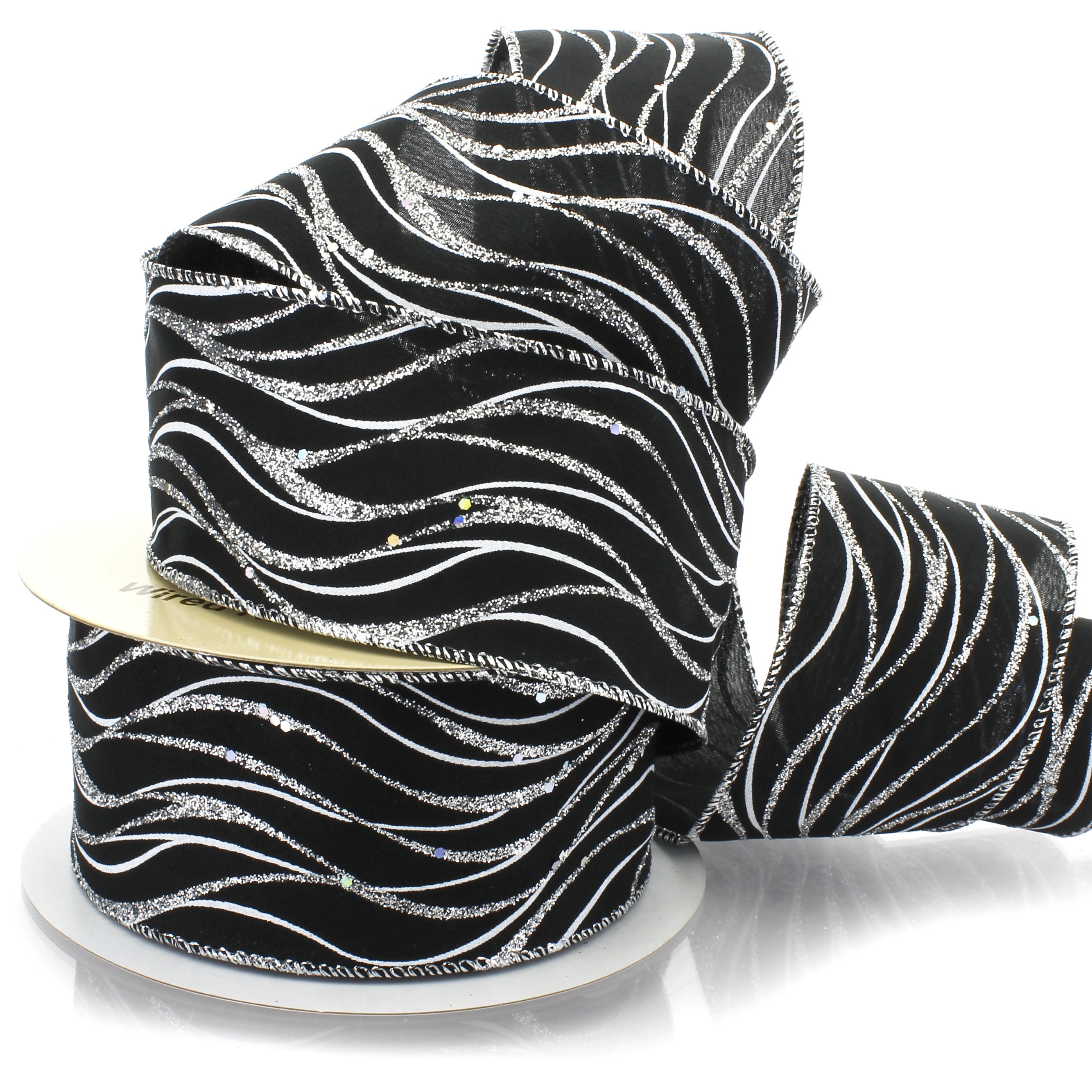 Passamaneria Medievale Intrecciata – 10 Metri – Larghezza 35 Mm – Colore Nero/Argento – 1A-Kurzwaren - 3