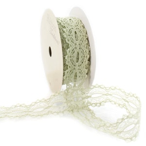 7/8 ""rustikales Salbei-Band-Loch-Spitzenband, Länge wählen."