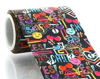 3" Tween Graffiti Grosgrain Ribbon - Choose Length