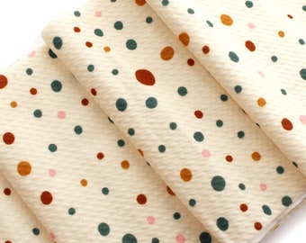 Sienna Sage Blush Boho Dots Liverpool Bullet Stretch Fabric by the Yard or 6 inch Strips