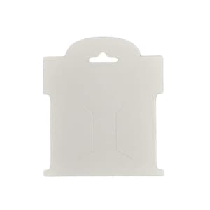Tarjetas de presentación con lazo para el cabello, color blanco sólido, en blanco, pequeñas, 50 unidades