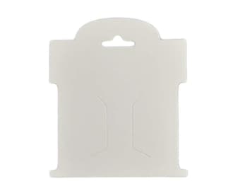 Hair-Bow Display Cards Solid White Blank Small 50pcs