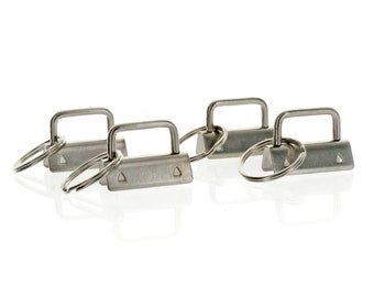 1.25" Wristlet Key Fob Clasp Hardware - Gunmetal - Silver - Bronze - 12 or 144 pcs