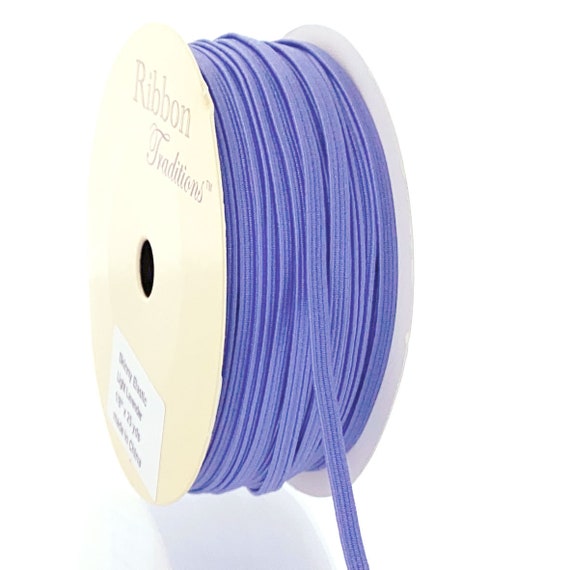 1/8 Skinny Elastic Ribbon Periwinkle Choose Length -  Hong Kong