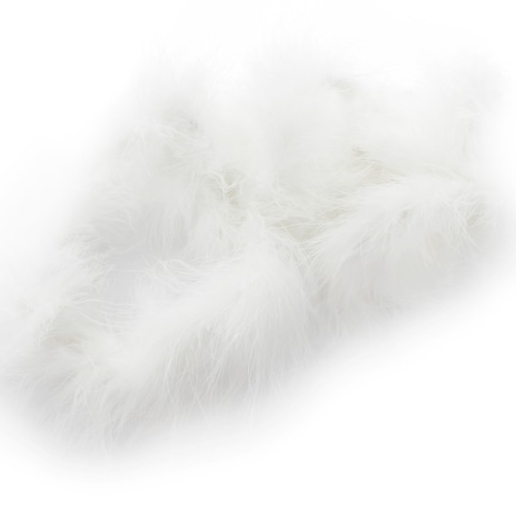 White Color 60 Gram, 2 Yards Long Chandelle Feather Boa, Great for