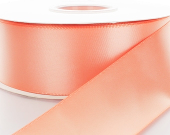 Peach Double Face Satin Ribbon Choose Width Length Etsy Canada