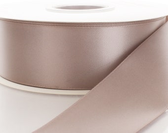 Truffle Double Face Satin Ribbon - Choose Width / Length