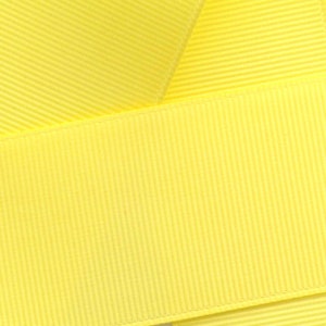 Lemon Yellow Grosgrain Ribbon Solid Choose Width and Length