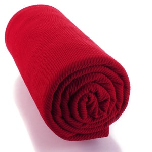 Red Solid Liverpool Bullet Stretch Fabric by the Yard or 6 inch Strips