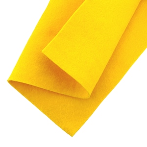 Yellow 40% Merino Wool Blend Felt Crafting Sheets sz A4