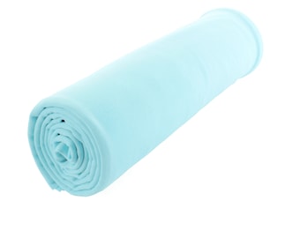 Solid Aqua DBP 4-Way Stretch Fabric Double Brushed Polyester by the 1/2 Yard, 1 Yard or 6 inch Strip