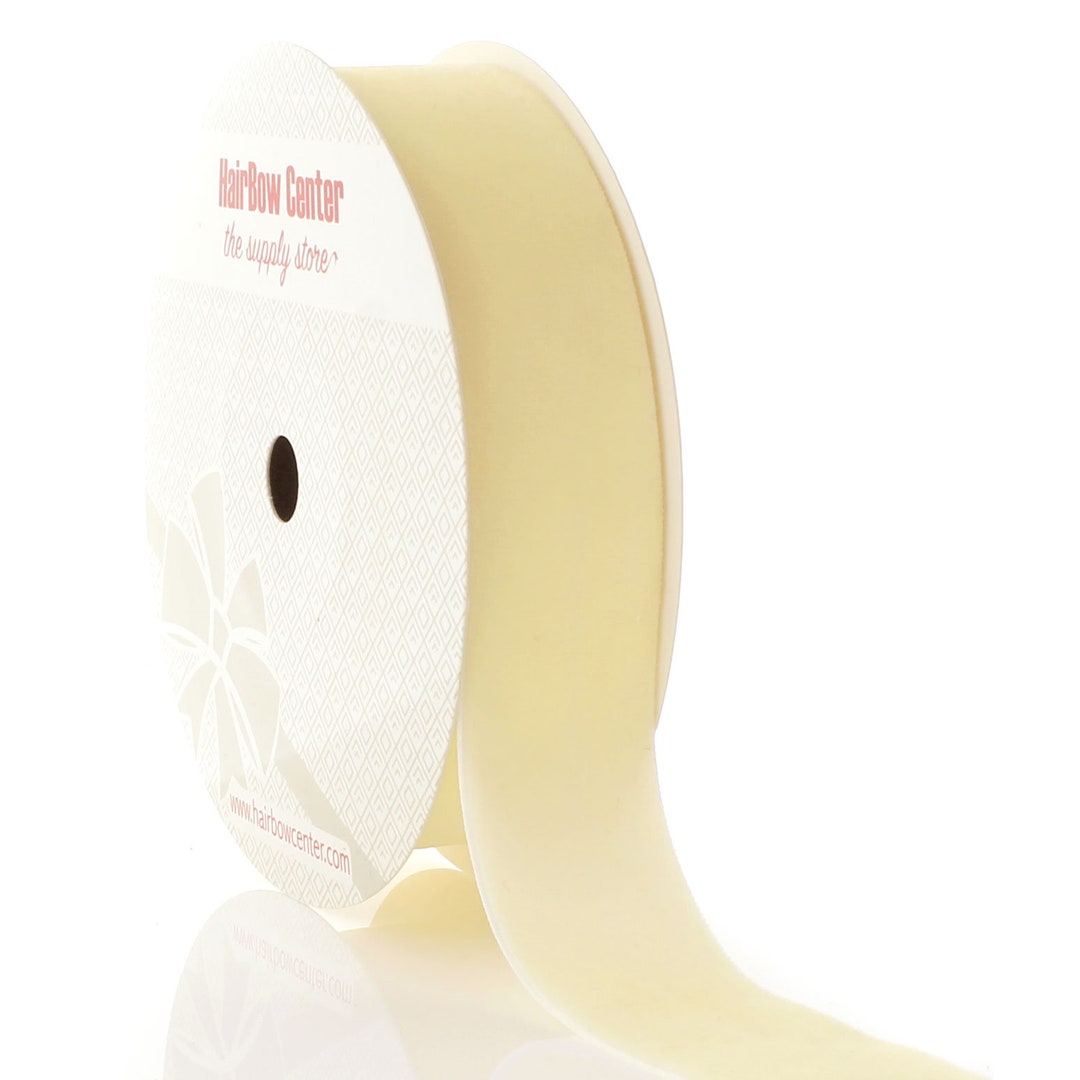 Cream Ruffle Ribbon Cream Velvet Ribbon Choose Width and Length - Etsy