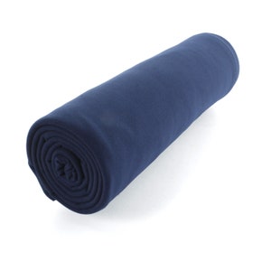 Solid Light Navy DBP 4-Way Stretch Fabric Double Brushed Polyester by the 1/2 Yard or 1 Yard or 6 inch Strip