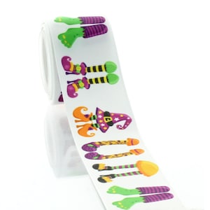 1.5&quot; Halloween Witch Feet Grosgrain Ribbon - Choose Length