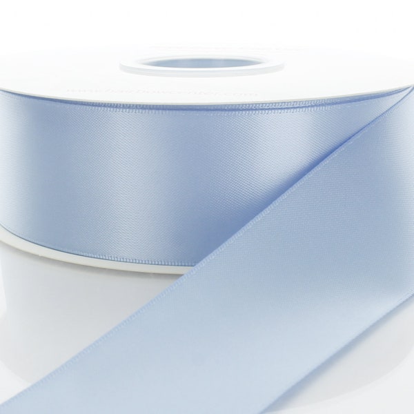 Dusty Blue Double Face Satin Ribbon - Choose Width / Length