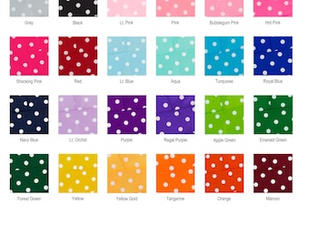 1.5" White Dots Grosgrain Convenience Pack 24 - 5 yds each color (120 yards total)