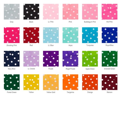 Paquete de conveniencia de 24 cintas grosgrain blancas con puntos de 3,8 cm (1,5 pulgadas) - 4,6 metros (5 yardas) de cada color (111 metros (120 yardas) en total)