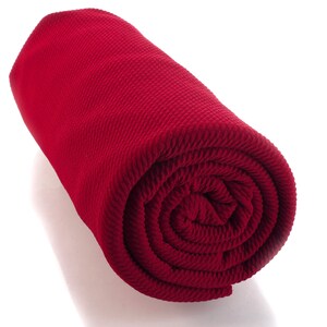 Crimson Red Solid Liverpool Bullet Stretch Fabric by the Yard or 6&quot; Strips