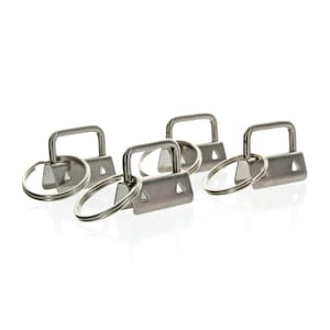 Cierre de llavero de pulsera de plata de 1" 10 o 100 piezas