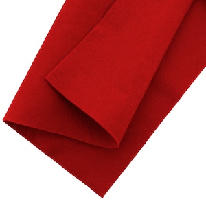 Red 40% Merino Wool Blend Felt Crafting Sheets sz A4