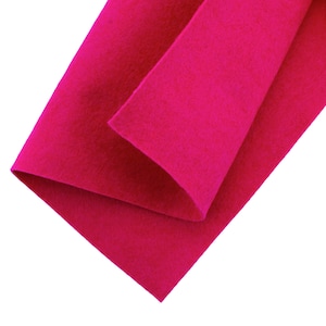 Fuchsia Pink 40% Merino Wool Blend Felt Crafting Sheets sz A4