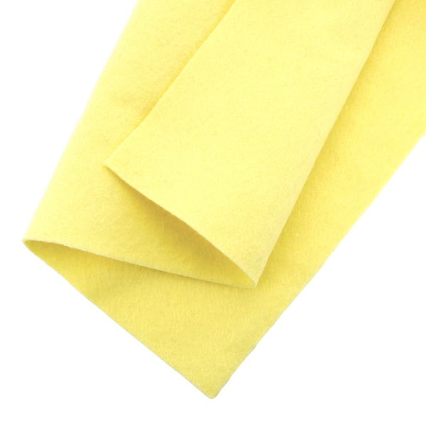 Soft Yellow 40% Merino Wool Blend Felt Crafting Sheets sz A4