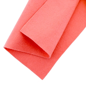 Light Coral 40% Merino Wool Blend Felt Crafting Sheets sz A4