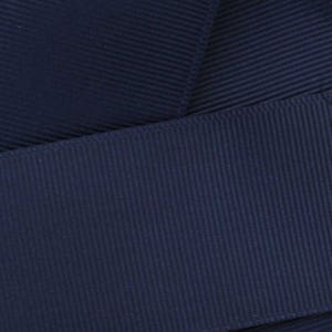 Marineblau Ripsband massiv Breite und Länge wählen