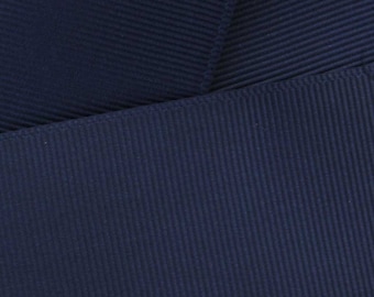 Nastro grosgrain blu navy tinta unita Scegli larghezza e lunghezza