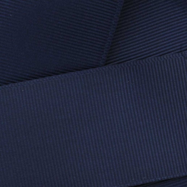 Navy Grosgrain Ribbon Solid- Choose Width / Length