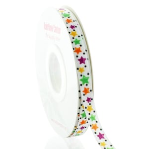3/8 "Halloween Stars Grosgrain Ribbon - Elija la longitud