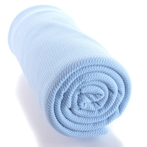 Dusty Blue Solid Liverpool Bullet Stretch Fabric by the Yard or 6&quot; Strips