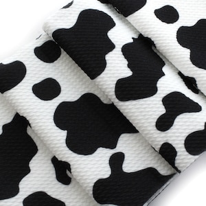 Black Cow Liverpool Bullet Stretch Fabric by the Yard or 6&quot; Strips