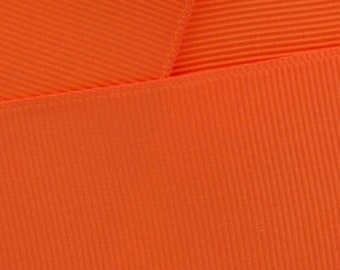 Orange Grosgrain Ribbon Solid- Choose Width / Length