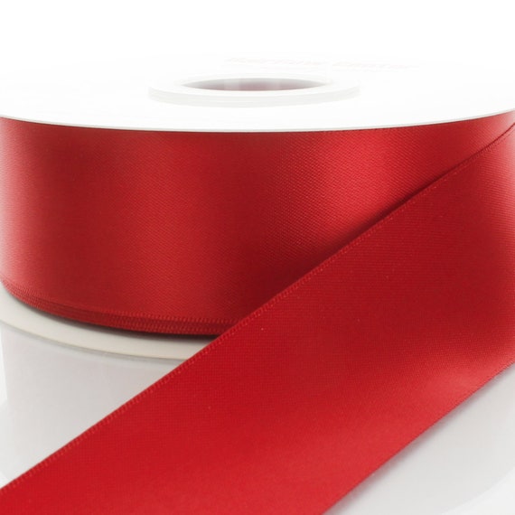 Red Double Face Satin Ribbon - Choose Width / Length