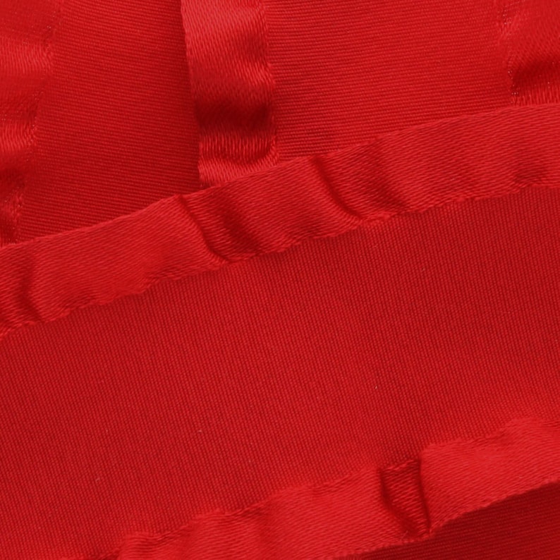 Red Ruffled Ribbon 1.5 Satin Double Ruffle Ribbon Red Choose 3 or 25 - Etsy