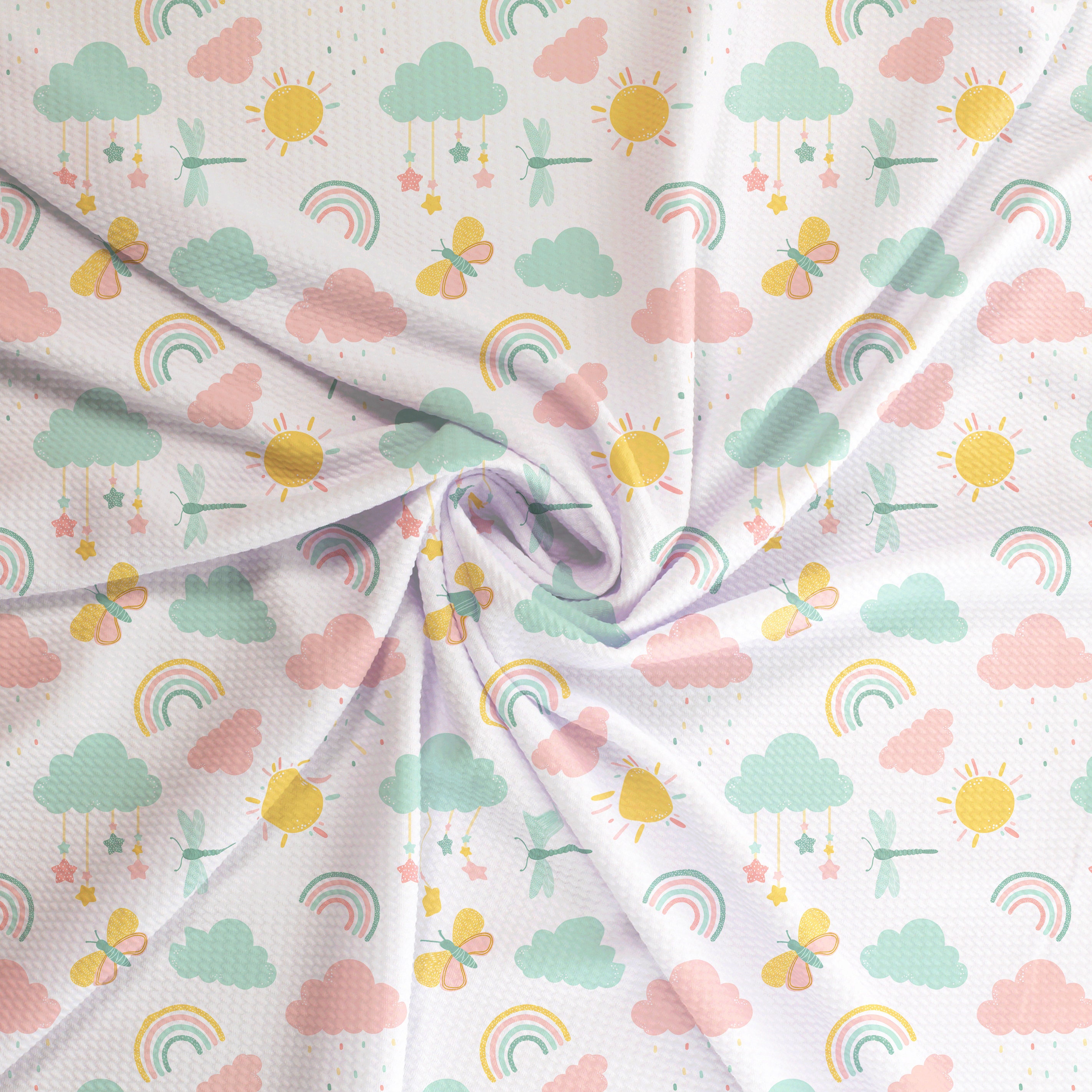 Pastel Rainbows and Butterflies Liverpool Bullet Stretch - Etsy