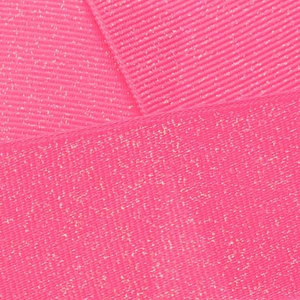 Hot Pink Dazzle Glitter Grosgrain Ribbon- Choose Width / Length