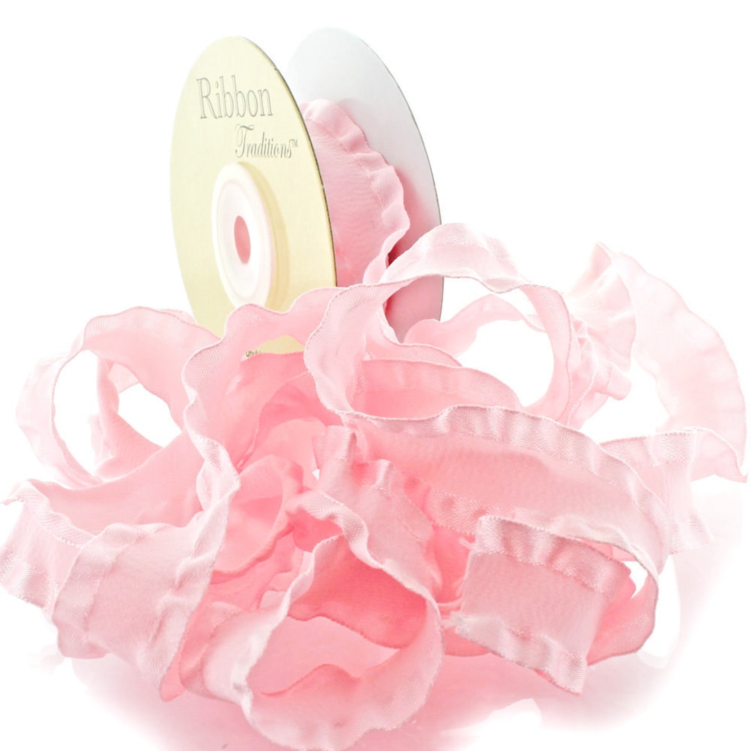 Satin Ruffle Ribbon 7/8