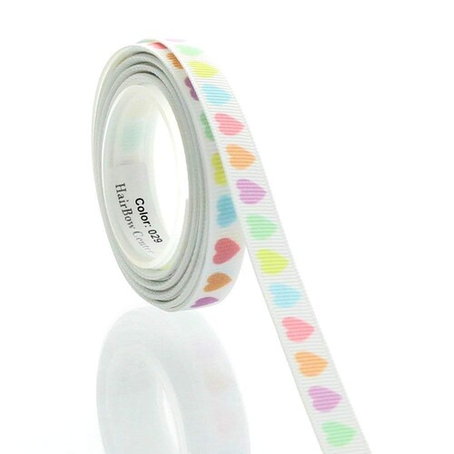 3/8 Candy Heart Grosgrain Ribbon Choose Length Etsy