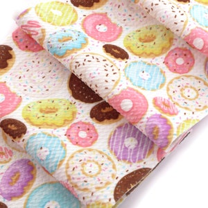 Sprinkle Donuts Liverpool Bullet Stretch Fabric by the Yard or 6&quot; Strips